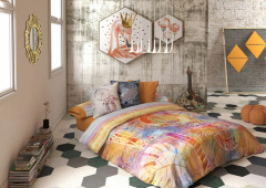 Täckslagsset Lois CORSO P. Orange Säng 90 150 x 230 cm 3 Delar
