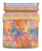 Täckslagsset Lois CORSO P. Orange Säng 150 240 x 230 cm 4 Delar