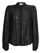 VILA Vichikka Lace L/S Shirt Black XS