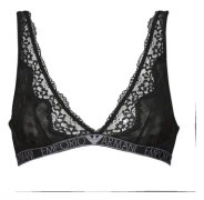 Triangel- & bygelfri bh Emporio Armani VICHY MESH LACE