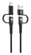 Celly Kabel 4 in 1 USB-C/USB-A/Lightning Cable 60W 2m