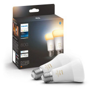 PHILIPS Hue White Ambiance - E27 smarta LED-lampor - Bluetooth-kompatibel - 2-pack