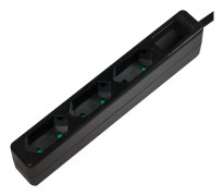 Logilink Grenuttag Slim Euro 3vägs 1,5m