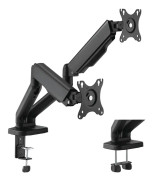 LogiLink Monitorarm dubbel med fjäder 17"-32" Svart