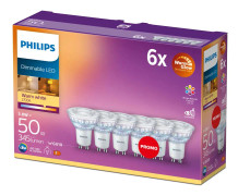 Philips LED-spot GU10 50W - 6-pack