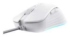Trust GXT 924W YBAR+ - Mus - högerhänt - optisk - 6 knappar - kabelansluten - USB - vit
