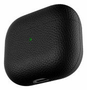 KeyBudz PodSkinz Artisan Series Leather Case - Handgjort Läderfodral för dina Airpods 3 - Svart