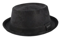 Stetson - Svart porkpie Hatt - Pig Skin Black Pork Pie @ Hatstore