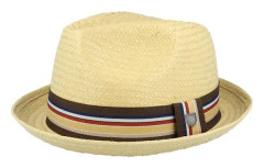 Brixton - Beige straw Hatt - Castor Tan Fedora @ Hatstore