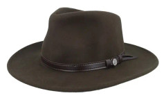 Jaxon & James - Grön traveler Hatt - Crushable Outback Olive Traveler @ Hatstore