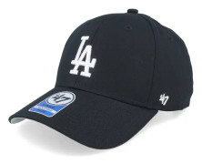 47 Brand - MLB Svart adjustable Keps - Kids Los Angeles Dodgers Raised Basic Mvp Black Adjustable @ Hatstore