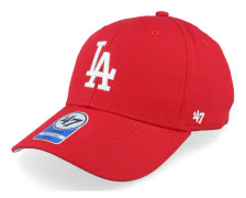 47 Brand - MLB Röd adjustable Keps - Kids Los Angeles Dodgers Raised Basic Mvp Red Adjustable @ Hatstore
