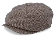 Brixton - Brun flatcap Keps - Brood Brown/Khaki Snap Cap @ Hatstore