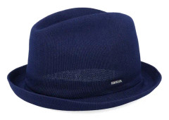 Kangol - Blå fedora Hatt - Kg Tropic Player Navy Fedora @ Hatstore