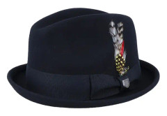 Brixton - Svart fedora Hatt - Gain Black Fedora @ Hatstore