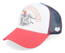 Von Dutch - Vit trucker Keps - Kids Screen Print Surf Black/White/Red A-Frame Trucker @ Hatstore