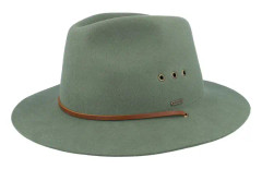 Brixton - Grön traveler Hatt - Wesley Wthr Guard Packable Fed Light Moss Traveller @ Hatstore