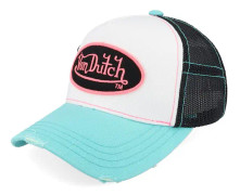 Von Dutch - Vit trucker Keps - Kids Oval Patch Red/Yellow A-Frame Trucker @ Hatstore