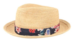 Stetson - Beige straw Hatt - Player Crochet Straw Hat @ Hatstore