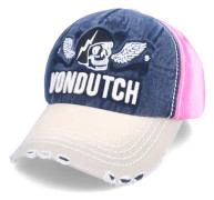 Von Dutch - Blå adjustable Keps - Kids Xavier Blue/Pink Adjustable @ Hatstore