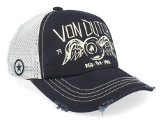 Von Dutch - Svart trucker Keps - Kids Crew Black/White Trucker @ Hatstore
