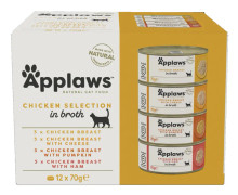 Applaws Deluxe Chicken (Chicken, Chicken & cheese, chicken & pumpkin, Chicken & Ham) 12x70g [1017]