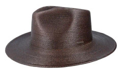 Brixton - Brun straw Hatt - Marcos Fedora Deep Brown Straw Hat @ Hatstore