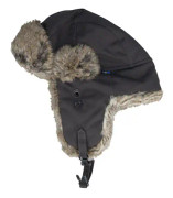 Fjällräven - Grå trapper Beanie - Singi Heater Dark Grey Trapper @ Hatstore