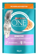 PURINA ONE Coat & Hairball - 52 x 85 g Kyckling & gröna bönor