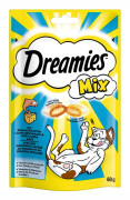 Dreamies Mix Cat Treats 60 g - Ekonomipack: Lax + Os (6 x 60 g)