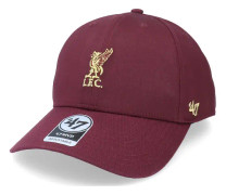 47 Brand - Football Röd adjustable Keps - Liverpool FC Metallic Mini Mvp Dark Maroon Adjustable @ Hatstore