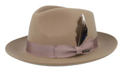 Stetson - Beige fedora Hatt - Woolfelt/Cashmere Light Almond Fedora @ Hatstore