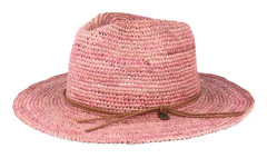 Barts - Rosa straw Hatt - Celery Dusty Pink Straw Hat @ Hatstore