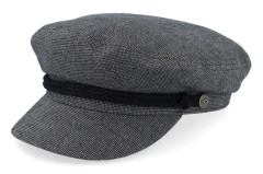 Brixton - Svart vega Keps - Fiddler Cap Mixed Tweed Black Vega Cap @ Hatstore
