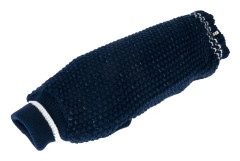 TIAKI Reflective Knit, stickad mörkblå hundtröja - ca 45 cm rygglängd
