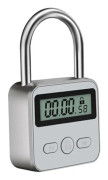 Smart Time Lock, 99 Timmar Max Tidlås med LCD-Display Multifunktionell Elektronisk Resetidsmätare Silver