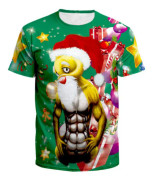 Kortärmad Jultröja för Kvinnor och Män - Casual Pullover O 3XL
