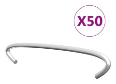 vidaXL Krokar till gabion 50 st galvaniserat stål 10 cm