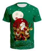 Kortärmad Jultröja för Kvinnor och Män - Casual Pullover J 3XL
