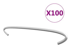 vidaXL Krokar till gabion 100 st galvaniserat stål 20 cm