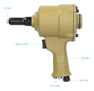 Pneumatisk Luftnitpistol Nitning Dragtång Pistol Dragning Nitar Dragare Maskinverktyg 2,4-4,8 mm Amerikansk Stil