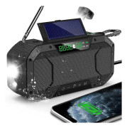 Boom Crank Radio 5000mAh Powerbank Bluetooth Högtalare Ljus