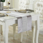 Diamant Bordlöpare Champagne 210cm Modern Diamant Remsa Bordlöpare Borddekoration för Bröllop Fest Borddekorationer (33 x 213cm, Champagne) Champagne 33x210cm