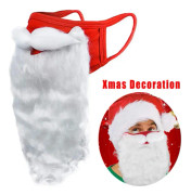 Jultomten 3D Skäggmasker Unisex Cosplay Dekorationer