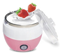 1L Hushållsautomatisk Yoghurtmaskin i Rostfritt Stål (Rosa)