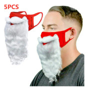5 st Santa Claus 3D Skäggmasker Cosplay Dekorationer