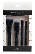 Magic Studio Powerful Cosmetics Brush Lote 4 Piezas