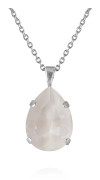 Caroline Svedbom - Mini Drop Necklace Rhodium Electric White