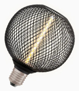 LEDVANCE LED Lampa E27 Filament Straw Glob Svart 110lm DIM 3,5W/818