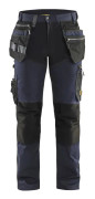 Hantverksbyxor + stretch marinblå/svart T44 - BLÅKLÄDER - 159918608699C50